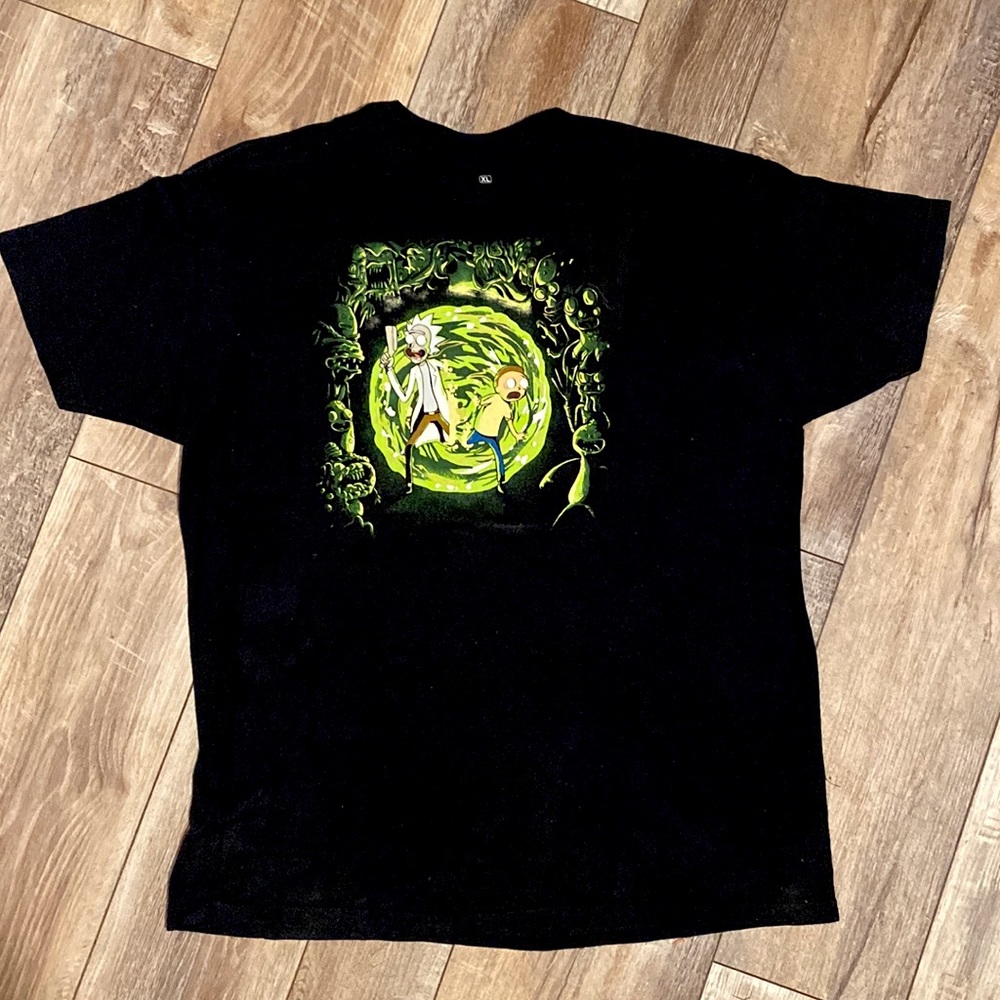 Ripple Junction Rick and Morty Adult Portal and The Monsters Crew T-Shirt